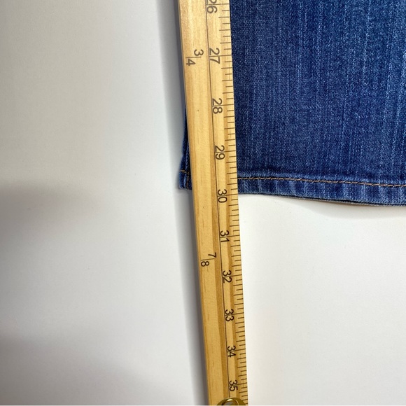Old Navy Womens Diva Jeans Sz 0 Blue Med Wash Bootcut Stretch Denim Low Rise - Picture 8 of 10